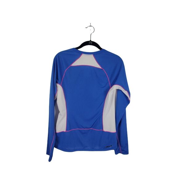 The North Face Flash Dry Long Sleeve Shirt S/P Womens Blue Pink V neck Casual To - Picture 4 of 6